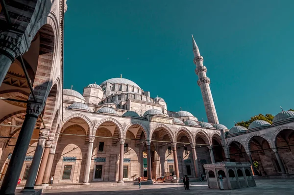 Estambul Turquía Julio 2020 Vista Exterior Mezquita Suleymaniye Ubicada Tercer — Foto de Stock