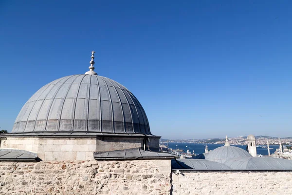 Paisaje Urbano Panorámico Estambul Desde Mezquita Suleymaniye Con Vistas Cuerno — Foto de Stock