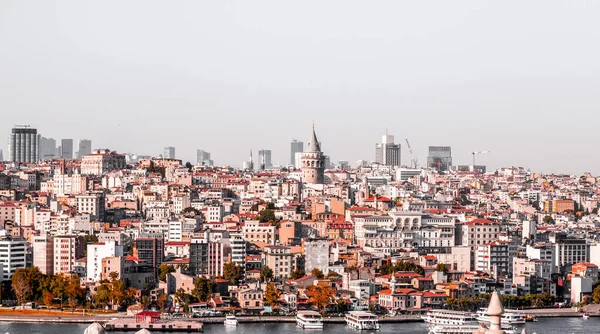 Cidade Panorâmica Istambul Partir Mesquita Suleymaniye Com Vista Para Corno — Fotografia de Stock