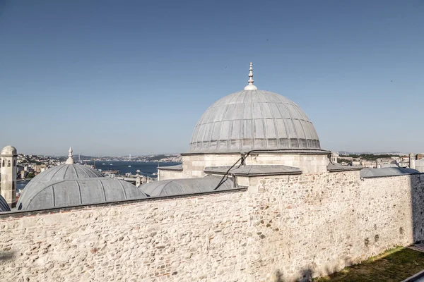 Cidade Panorâmica Istambul Partir Mesquita Suleymaniye Com Vista Para Corno — Fotografia de Stock