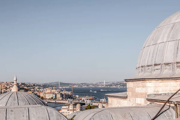 Istanbul Turkey July 2020 Panoramic Cityscape Istanbul Suleymaniye Mosque Overlooking — Stock Photo, Image