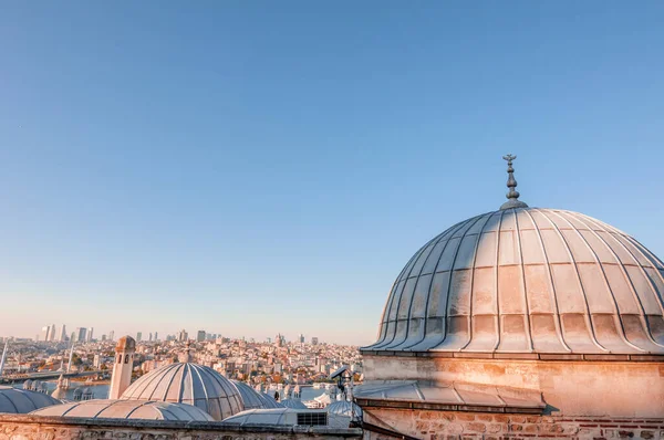 Cidade Panorâmica Istambul Partir Mesquita Suleymaniye Com Vista Para Corno — Fotografia de Stock