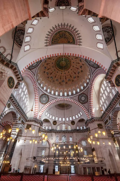 Isztambul Törökország Július 2020 Interior View Suleymaniye Mosque Located Third — Stock Fotó