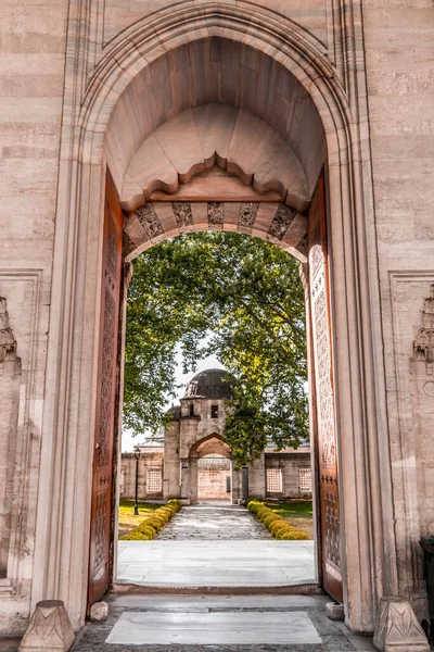 Außenansicht Der Süleymaniye Moschee Auf Dem Dritten Hügel Von Istanbul — Stockfoto