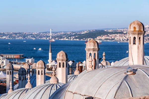 Estambul Turquía Julio 2020 Paisaje Urbano Panorámico Estambul Desde Mezquita — Foto de Stock