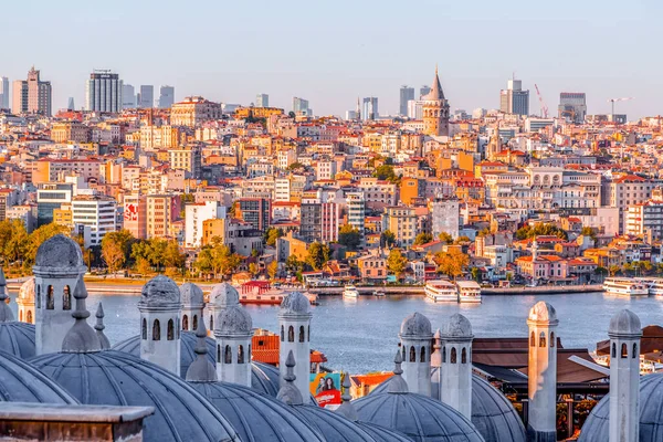 Istanbul Turkije Juli 2020 Panoramisch Stadsgezicht Van Istanbul Vanuit Suleymaniye — Stockfoto