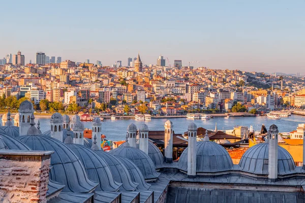 Istanbul Turkije Juli 2020 Panoramisch Stadsgezicht Van Istanbul Vanuit Suleymaniye — Stockfoto