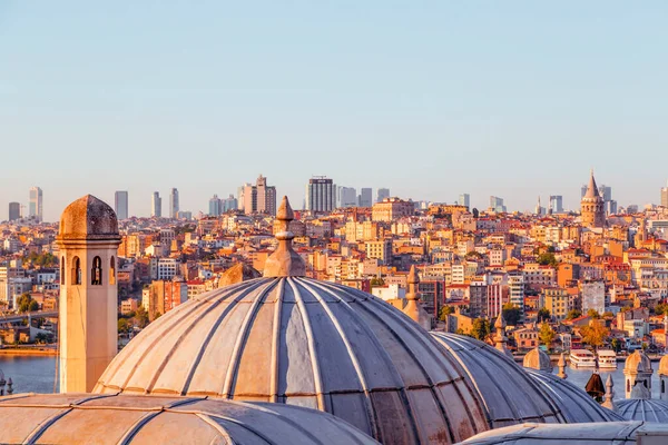 Istanbul Turkey July 2020 Panoramic Cityscape Istanbul Suleymaniye Mosque Overlooking — Stock Photo, Image