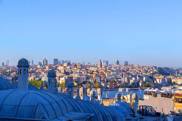 Istanbul Turecko Července 2020 Panoramatická Městská Krajina Istanbulu Mešity Suleymaniye — Stock fotografie