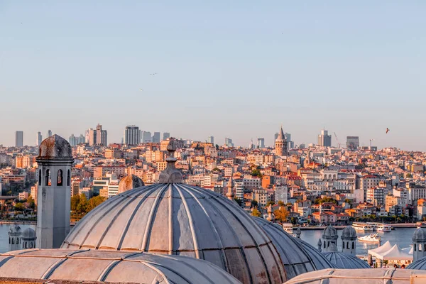 Istambul Turquia Julho 2020 Paisagem Urbana Panorâmica Istambul Mesquita Suleymaniye — Fotografia de Stock