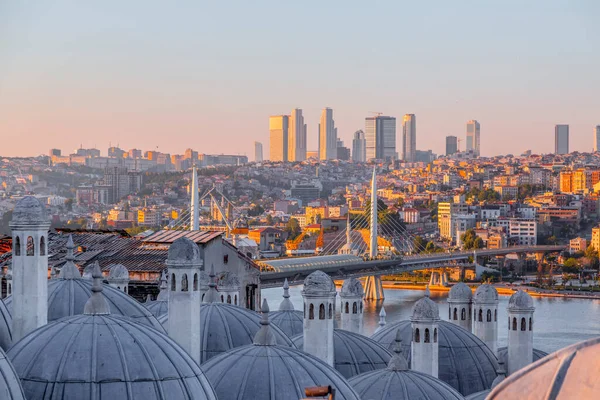 Istambul Turquia Julho 2020 Paisagem Urbana Panorâmica Istambul Mesquita Suleymaniye — Fotografia de Stock