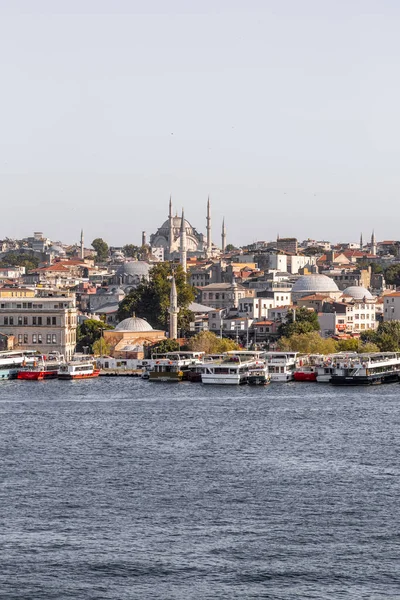 Istanbul Turkiet Juni 2020 Utsikt Från Istanbul Solnedgången Golden Horn — Stockfoto
