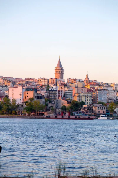 Istanbul Turkey July 2020 Galata Tower Buildings Golden Horn Coast — Stock Photo, Image