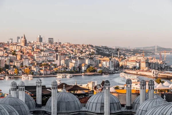 Stanbul Türkiye Temmuz 2020 Stanbul Süleymaniye Camii Nden Stanbul Avrupa — Stok fotoğraf