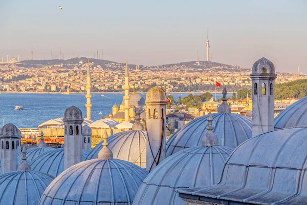 Istambul Turquia Julho 2020 Paisagem Urbana Panorâmica Istambul Mesquita Suleymaniye — Fotografia de Stock