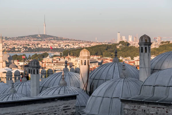 Istanbul Turkiet Juli 2020 Panoramautsikt Över Istanbul Från Suleymaniye Moskén — Stockfoto