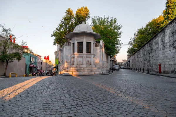 Istanbul Turkey July 2020 Memorial Tomb Fountain Mimar Sinan Chief — Stock Photo, Image