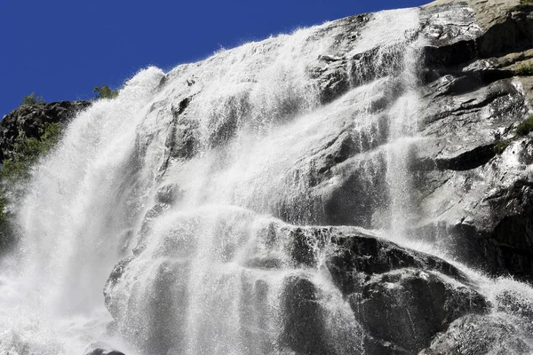 Cachoeira Alibeque Montanhas Dombay Paisagens Norte Cáucaso — Fotografia de Stock