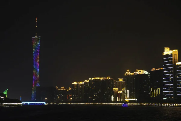 Canton Tower Night Pearl River — Stock Photo, Image