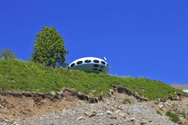 Açılış Ufo ve Kafkas Dağları yatay yaz. Dombai doğa, Rusya Federasyonu