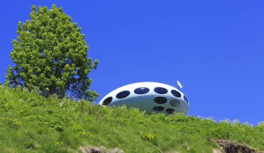 UFO ve Kafkas Dağları yatay yaz. Dombai doğa, Rusya Federasyonu