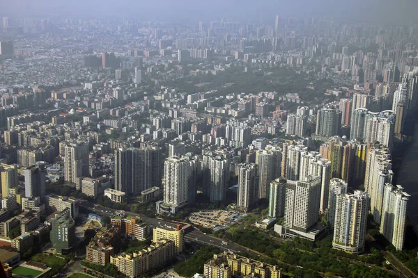 Guangzhou Vista Das Janelas Torre Cantão República China — Fotografia de Stock