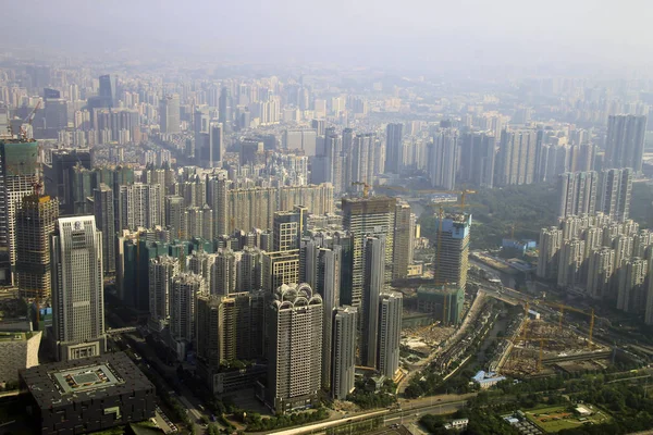 Guangzhou Vista Das Janelas Torre Cantão República China — Fotografia de Stock