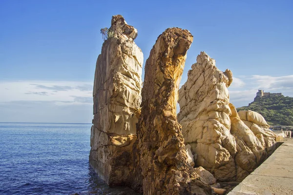 Famosas Rocas Orilla Del Mar Tabarca Túnez — Foto de Stock