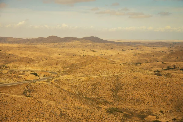 Wüstenlandschaft Bei Matmata Süden Tunesiens Nordafrika — Stockfoto