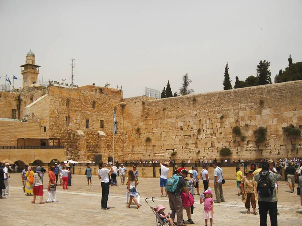 Muro de los Lamentos (El Lugar del Lloramiento), Jerusalén, Ciudad Vieja — Foto de Stock