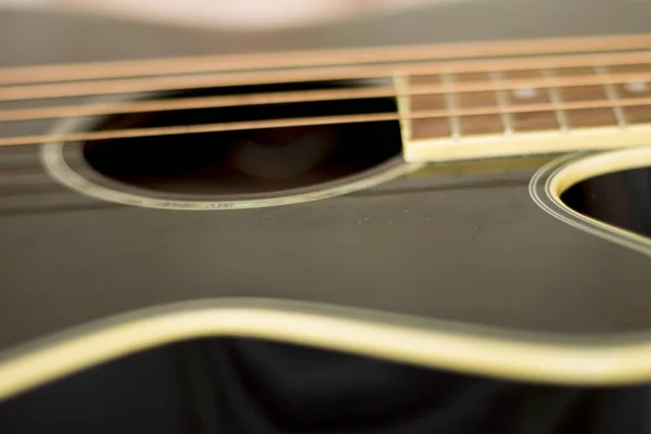 Acoustic bass guitar isolated on the white background — Stock Photo, Image