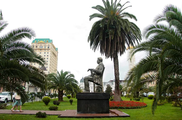 Estátua Memed Abashidze Praça Europa Batumi Geórgia Setembro 2016 — Fotografia de Stock