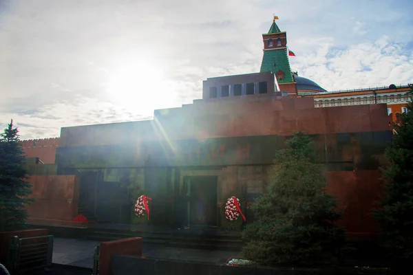 Lenins Mausoleum Lenins Grab Auf Dem Roten Platz Moskau Russische — Stockfoto