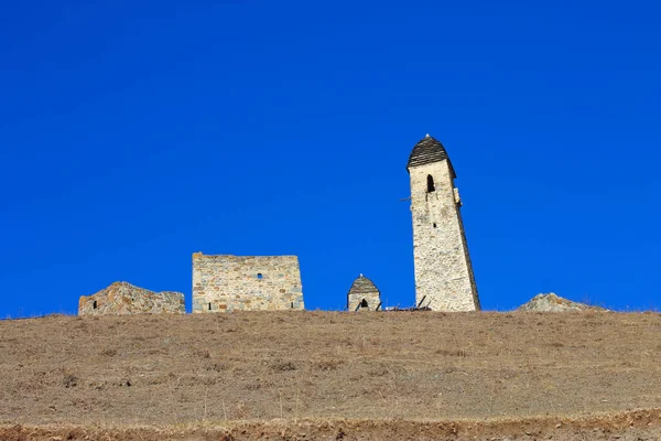 Eski Ingushetia Kuleleri Kuzey Kafkasya Nın Antika Mimarisi Kalıntıları Rusya — Stok fotoğraf