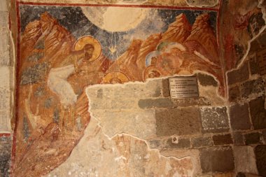 Aziz Sofya Kilisesi Duvarında Fresque - Ayasofya Trabzon Türkiye 25 Eylül 2016