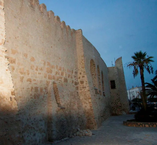 메디나 Medina 튀니지의 구도시이자 요새였던 Sousse 밤이었습니다 — 스톡 사진
