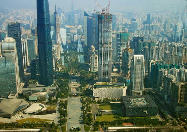 Guangzhou Widok Miasto Okien Canton Tower Chiny Republika — Zdjęcie stockowe