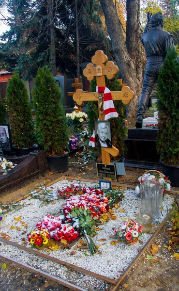 Tumba Oleg Tabakov Cementerio Novodevichie Actor Soviético Octubre 2018 — Foto de Stock