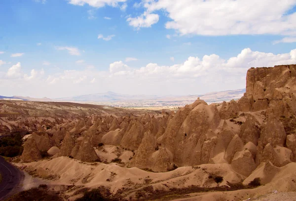 Cappadocia国家公园景观清晨 Cappadocia Valley Cappadocia Mountains View Daytime Goreme Turkey — 图库照片