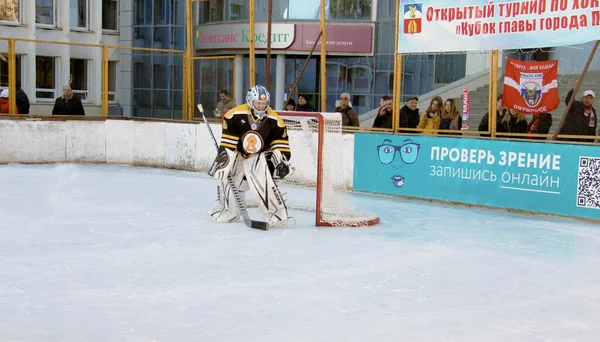 Hokey Şampiyonası Belediye Başkanı Pyatigorsk Kupası Rusya Pyatigorsk Ocak 2015 — Stok fotoğraf