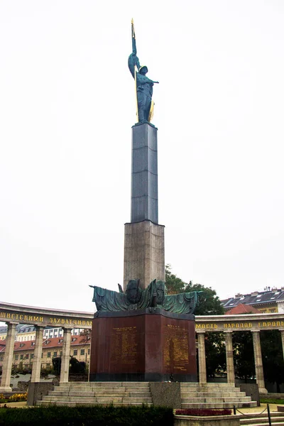 Memorial Monument Soviet Soldiers Heroes Red Army Vienna Austria November — Stock Photo, Image