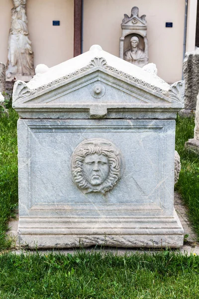 Konya Turkey May 2018 Marble Ancient Sarcophagus Outdoor Yard Konya — Stock Photo, Image