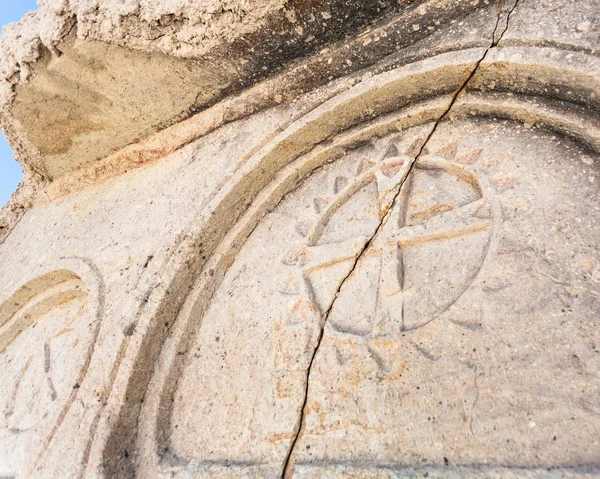Cestování Turecka Nástěnná Výzdoba Kostela Starověké Jeskyně Poblíž Města Göreme — Stock fotografie