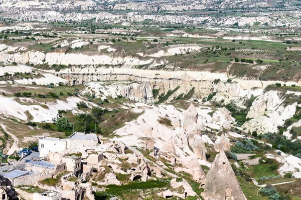 Travel Turkey Mountain Landscape Uchisar Village Cappadocia Spring — Stock Photo, Image