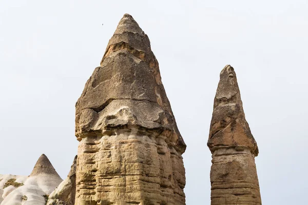 Travel Turkey Few Fairy Chimney Rocks Goreme National Park Cappadocia — Stock Photo, Image