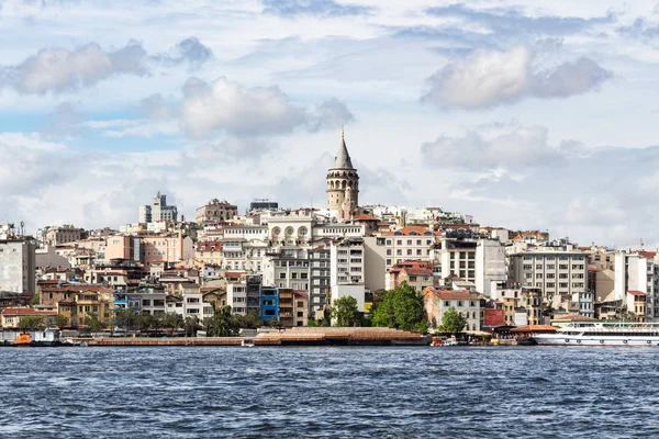 Podróż Turcji Widok Dzielnicy Galata Karakoy Zatokę Złoty Róg Stambule — Zdjęcie stockowe