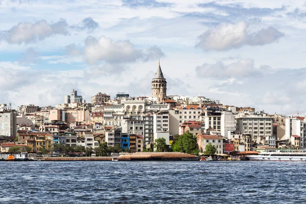 Resa Till Turkiet Utsikt Över Galata Karakoy Kvartal Golden Horn — Stockfoto