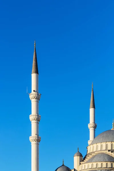 Podróż Turcji Minarety Kopuła Meczetu Kocatepe Mieście Ankara — Zdjęcie stockowe