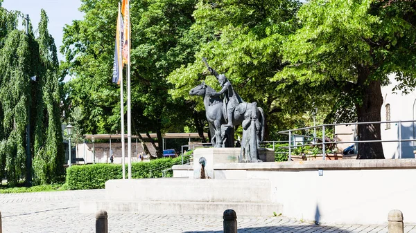 Augsburg Germany May 2018 Monument Saint Afra Bishop Simpert Bishop — Stock Photo, Image