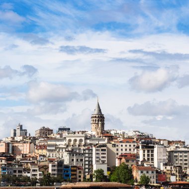 Türkiye - Galata (Karaköy) taslağı üzerinde Haliç bay bahar Istanbul içi görünümünü seyahat